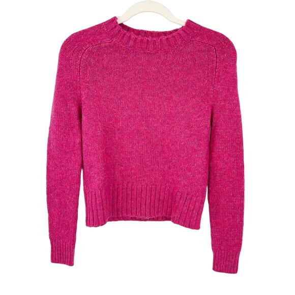 J. Crew Womens Barbiecore Alpaca Merino Wool Blend Pullover Sweater XS Pink - Picture 2 of 9